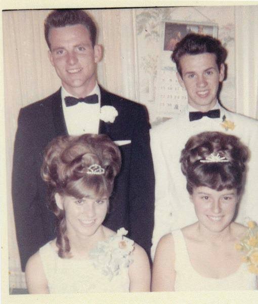 Robt House,  Shirley Wycoff,  Robt Houck, Linda House,  class of 1966