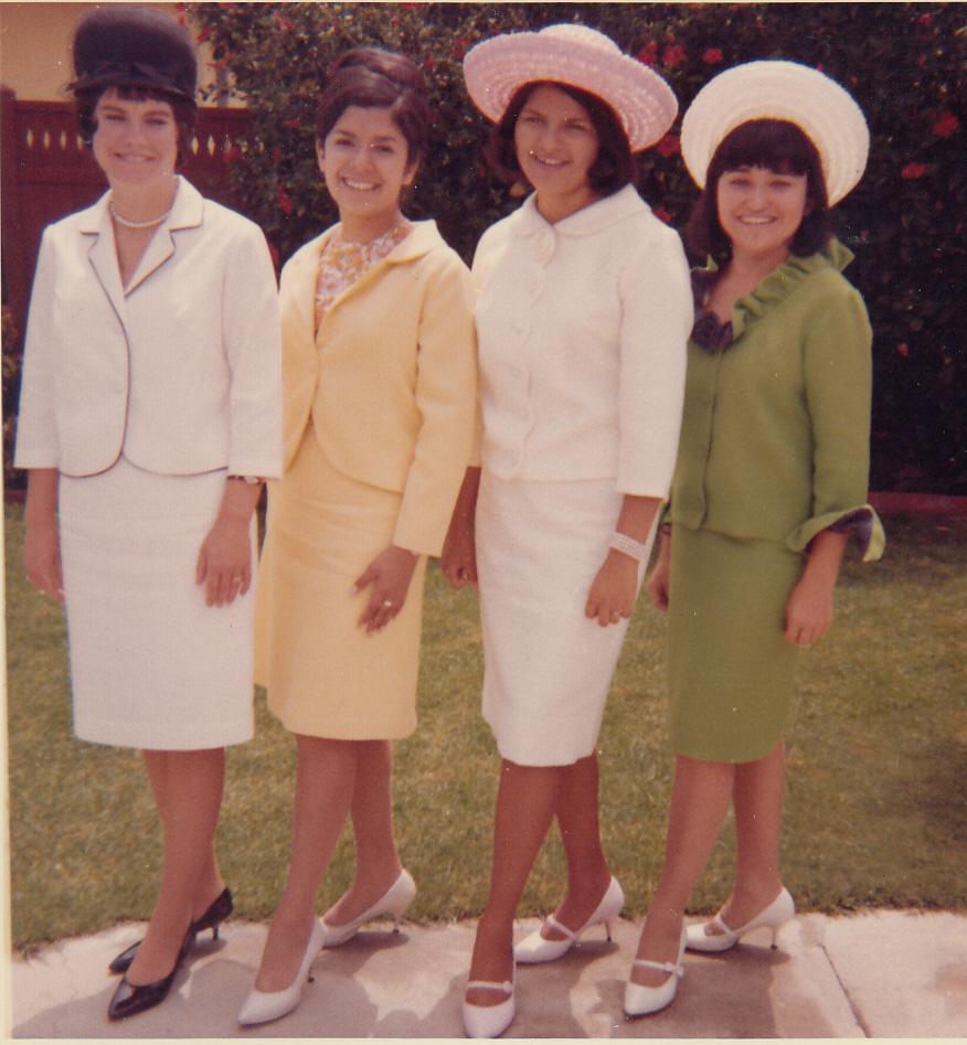 Some of the Majorettes: L-R:  Jackie Oliver, Arline Radillo, Beverly Blevins, and Lynn Madrid