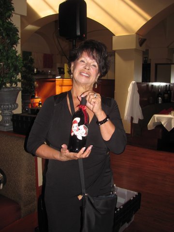 Celia Montano Ursua has prepared SAHS decorated wine bottles for a lucky few!