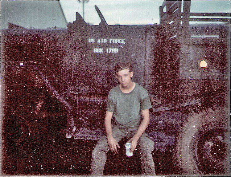 Steven Johnson in Motor Pool, Vietnam US Air Force 1970-71